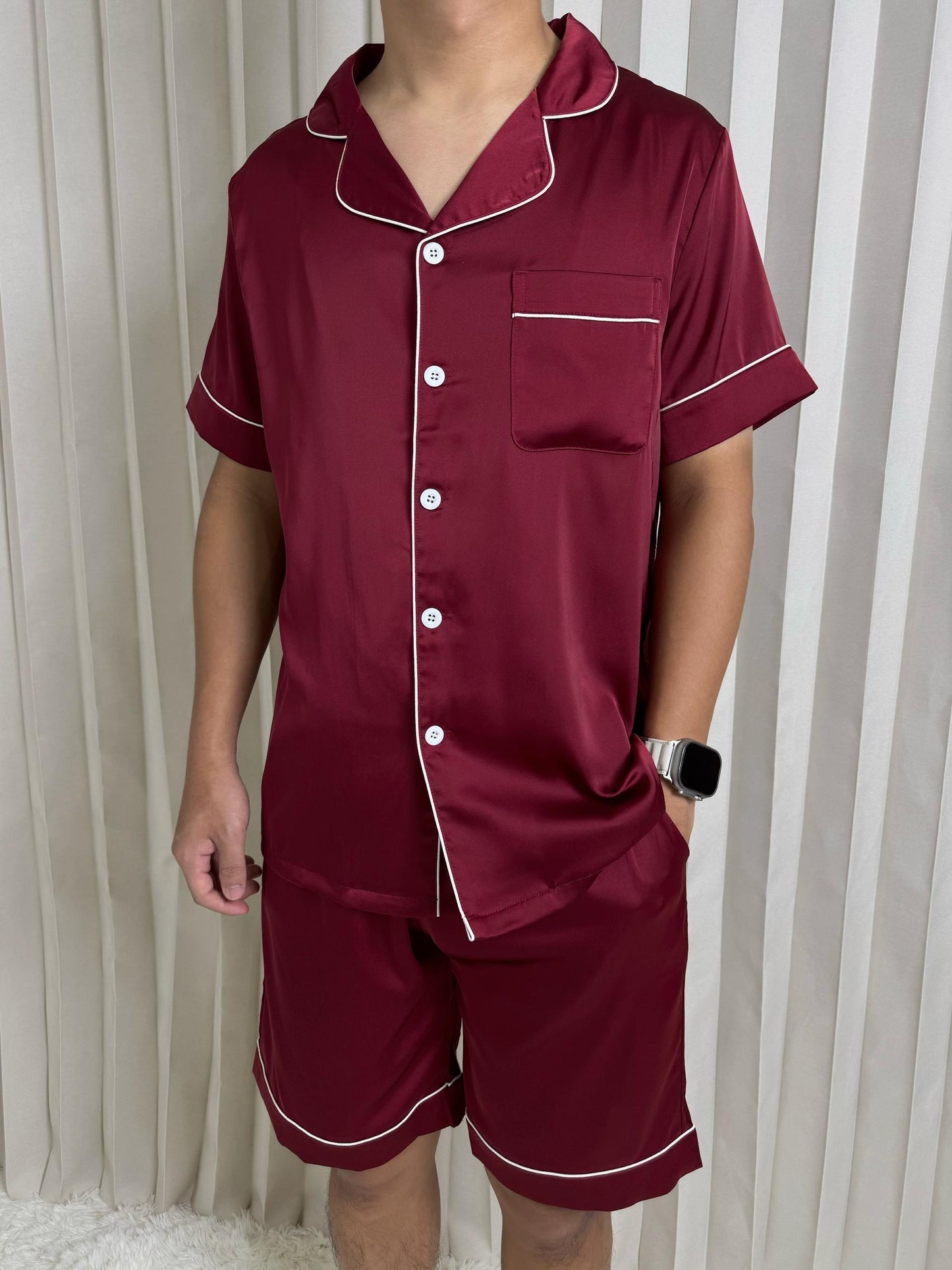 Eddie Collection : Short sleeve + short pants (Maroon *LIMITED*)