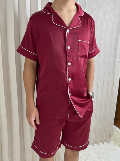 Eddie Collection : Short Sleeve with Short Pants (Maroon *LIMITED*)
