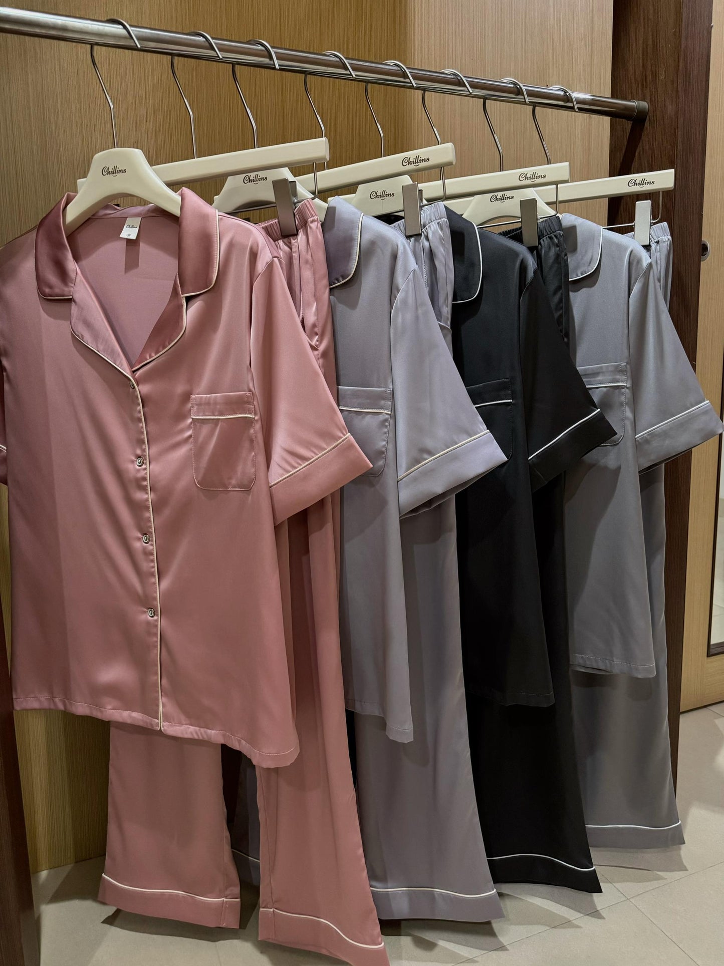 Jovin Collection : Short sleeve + long pants (Soft Pink) *NEW COLOUR*