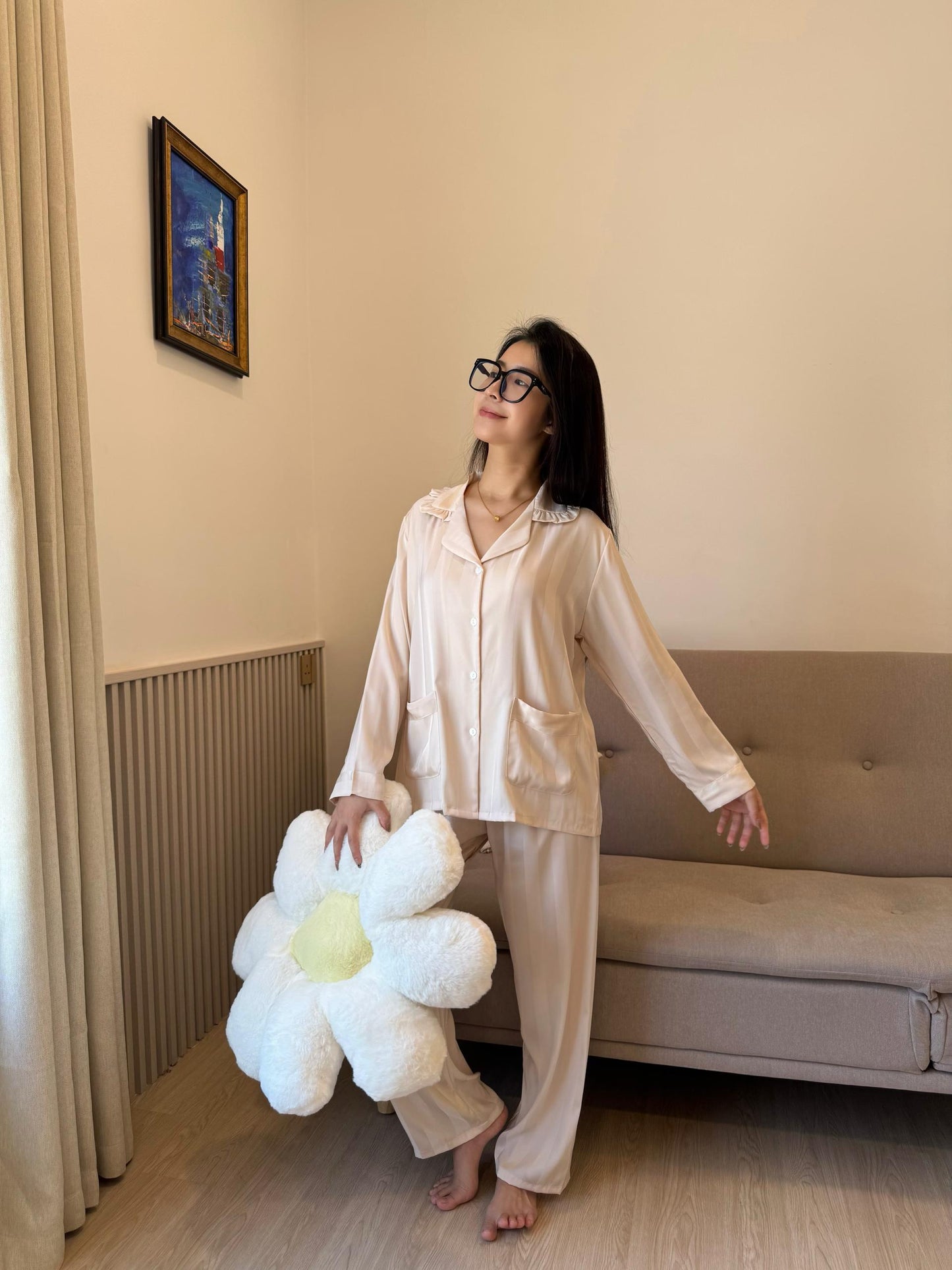 Molly Collection : Long sleeve + long pants (Almond)