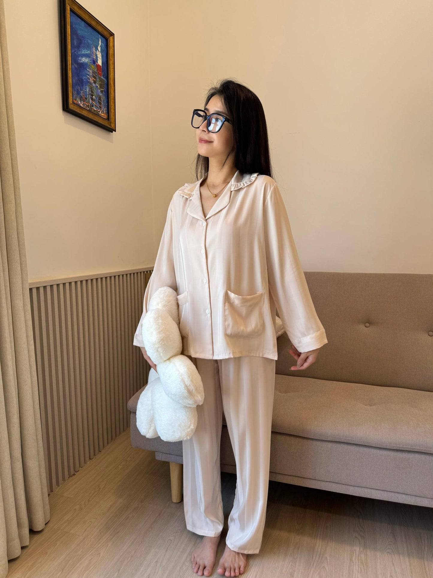 Molly Collection : Long sleeve + long pants (Almond)
