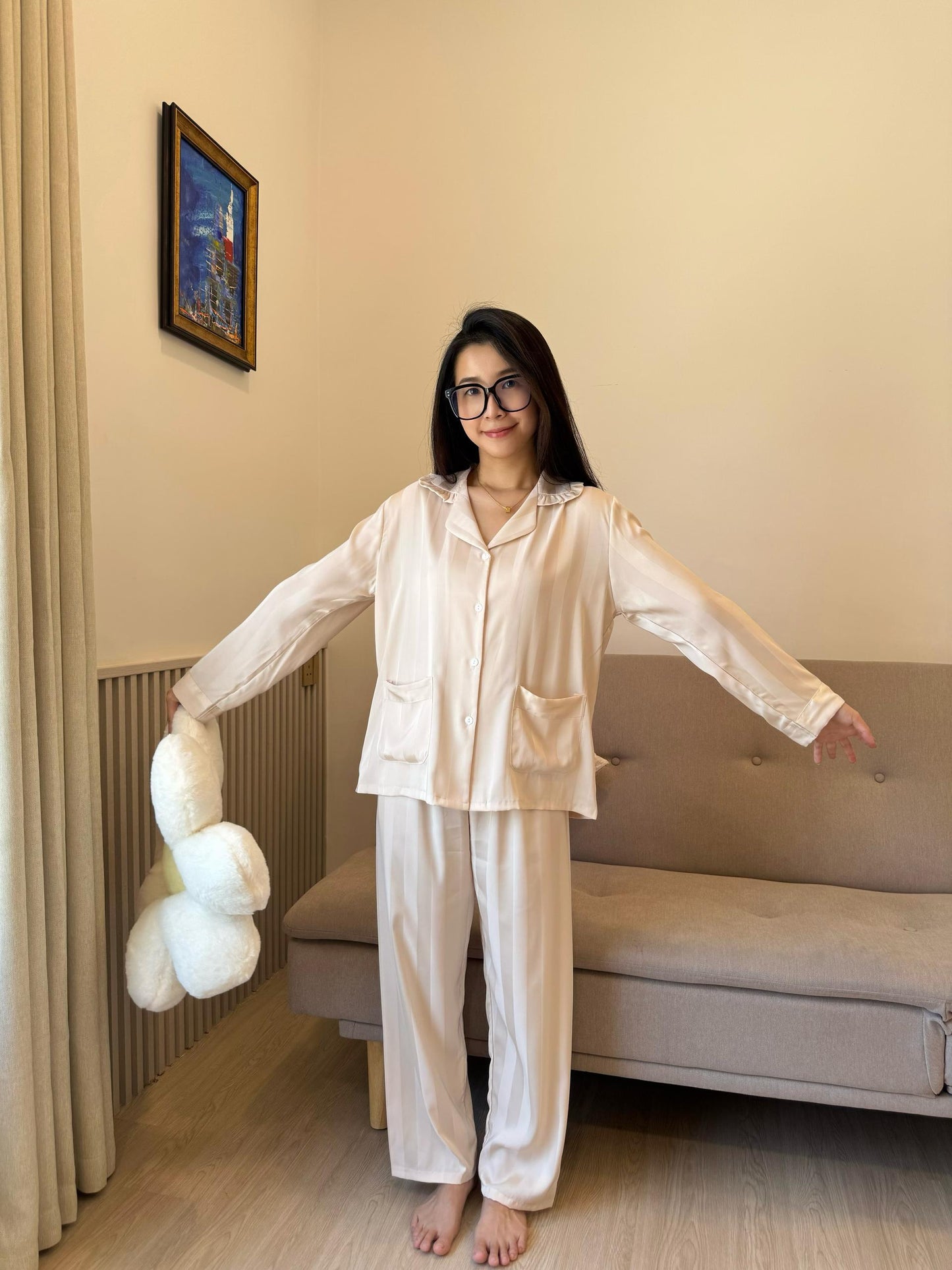 Molly Collection : Long sleeve + long pants (Almond)