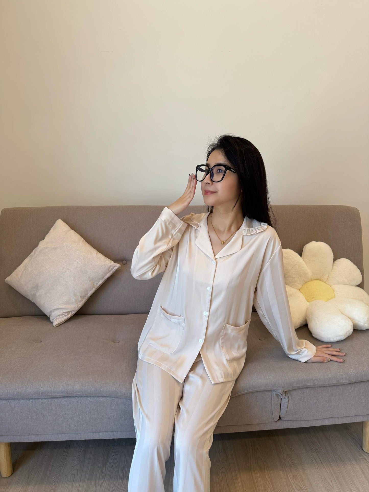 Molly Collection : Long sleeve + long pants (Almond)