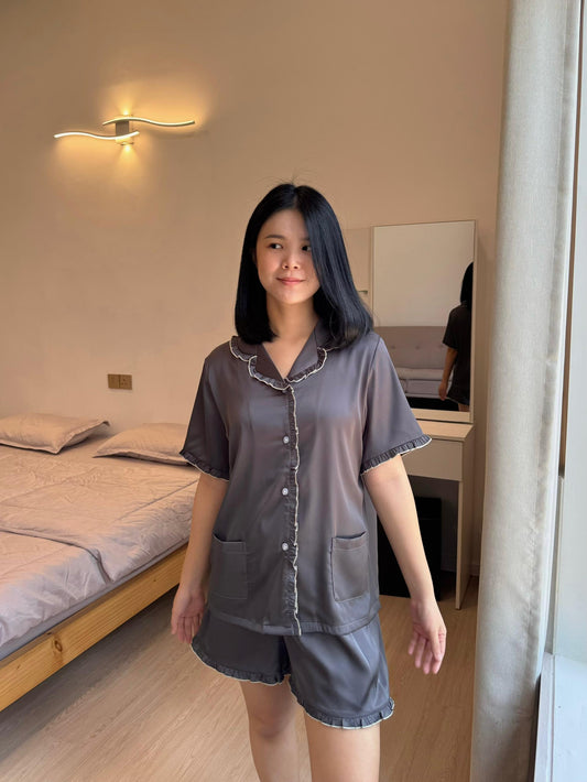 Nicky Collection : Short sleeve + short pants (Charcoal Grey)