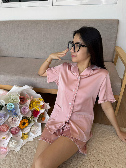 Nicky Collection : Short sleeve + short pants (Rose Pink)